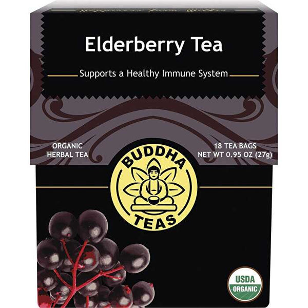 Buddha Teas Organic Herbal Tea Bags Elderberry Tea 18pk