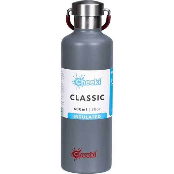 Cheeki Stainless Steel Bottle Insulated Slate 600ml