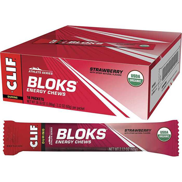 Clif Bloks Energy Chews Strawberry 18x60g