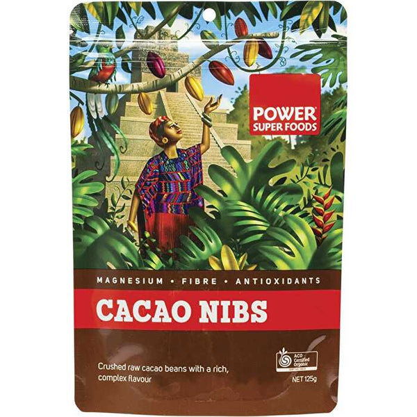 Power Super Foods Cacao Nibs Raw Certified Organic 125g