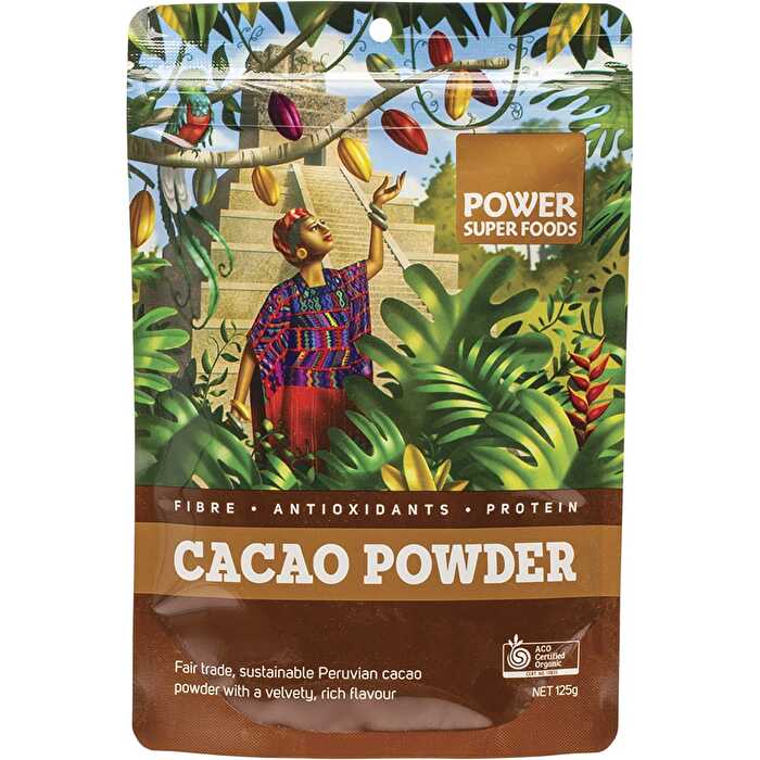 Power Super Foods Cacao Powder Certified Organic 125g