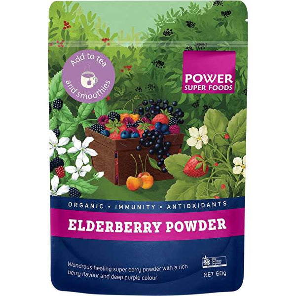 Power Super Foods Elderberry Powder Certified Organic 60g