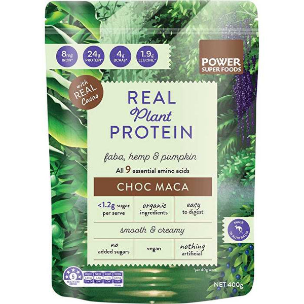 Power Super Foods Real Plant Protein Choc Maca 400g