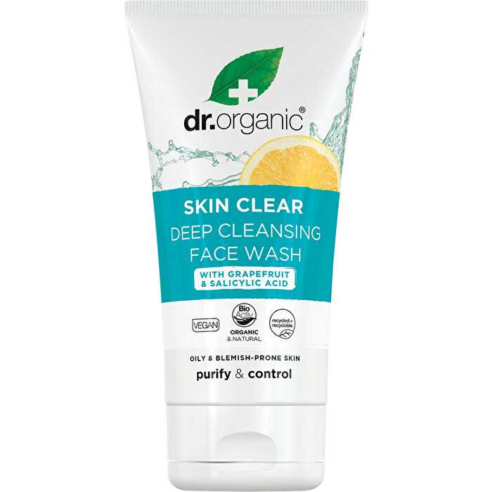 Dr Organic Deep Cleansing Face Wash Skin Clear 125ml