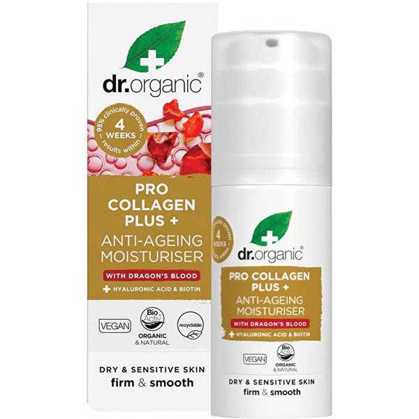 Dr Organic Pro Collagen+ Anti Ageing Moisturiser Dragon Blood 50ml