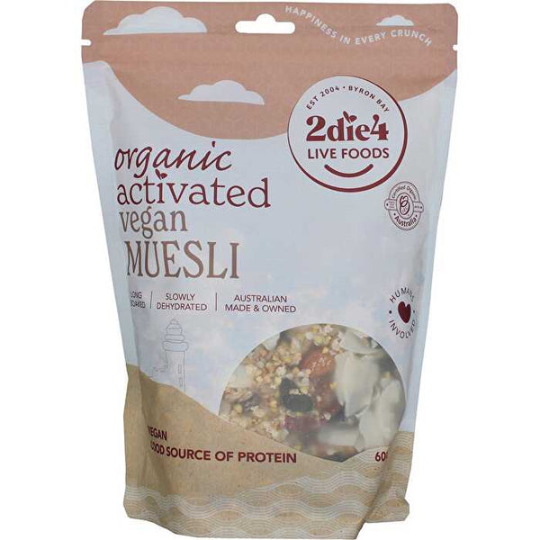 2die4 Live Foods Organic Activated Muesli 600g