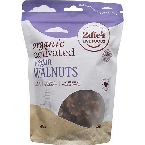 2die4 Live Foods Organic Activated Walnuts Vegan 275g