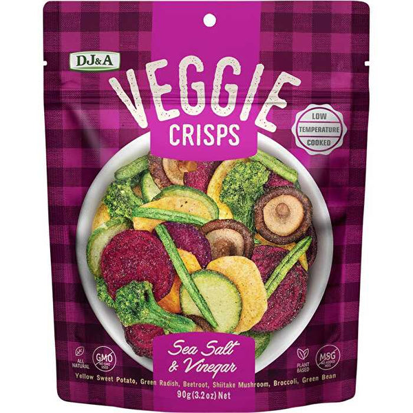 Dj&a Veggie Crisps Sea Salt & Vinegar 9x90g