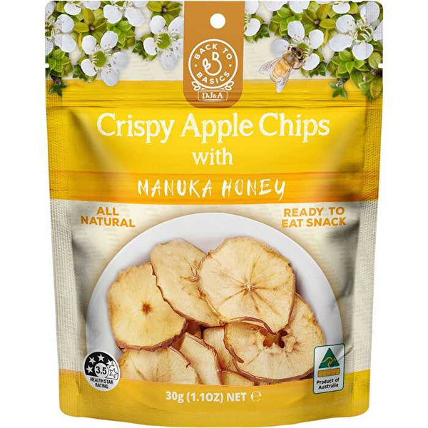 Dj&a Crispy Apple Chips with Manuka Honey 10x30g