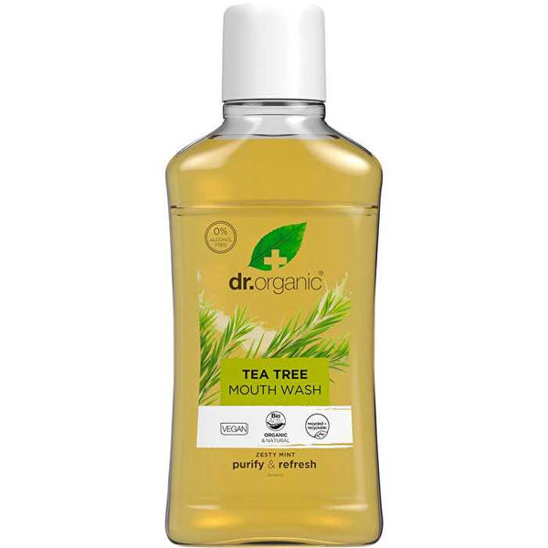 Dr Organic Mouthwash Tea Tree 500ml