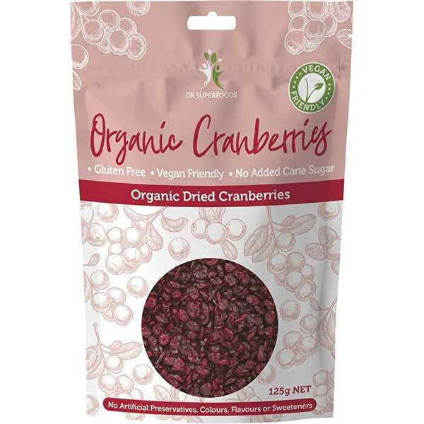 Dr Superfoods Dried Cranberries Organic 125g