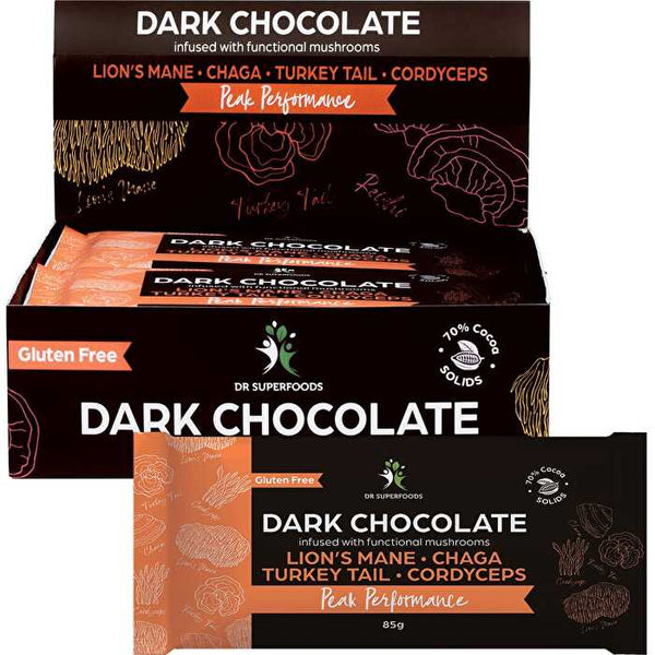 Dr Superfoods Dark Chocolate Bar Peak Performance 12x85g