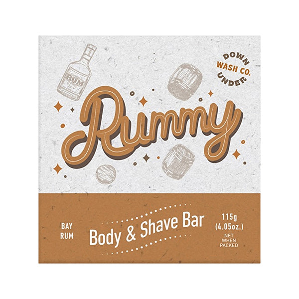 Downunder Wash Co . Rummy Body & Shave Bar Bay Rum 115g
