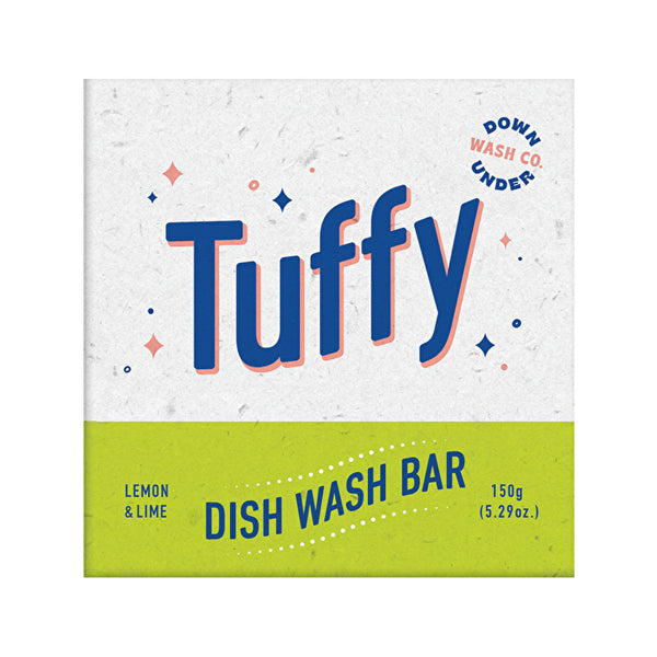Downunder Wash Co . Tuffy Dish Wash Bar Lemon & Lime 150g
