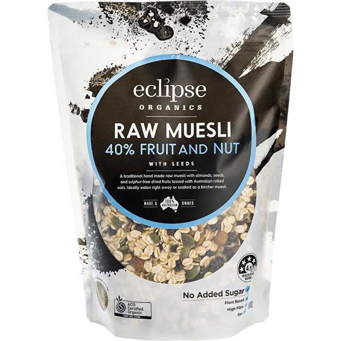 Eclipse Organics Organic Raw Muesli 40% Fruit and Nut 500g