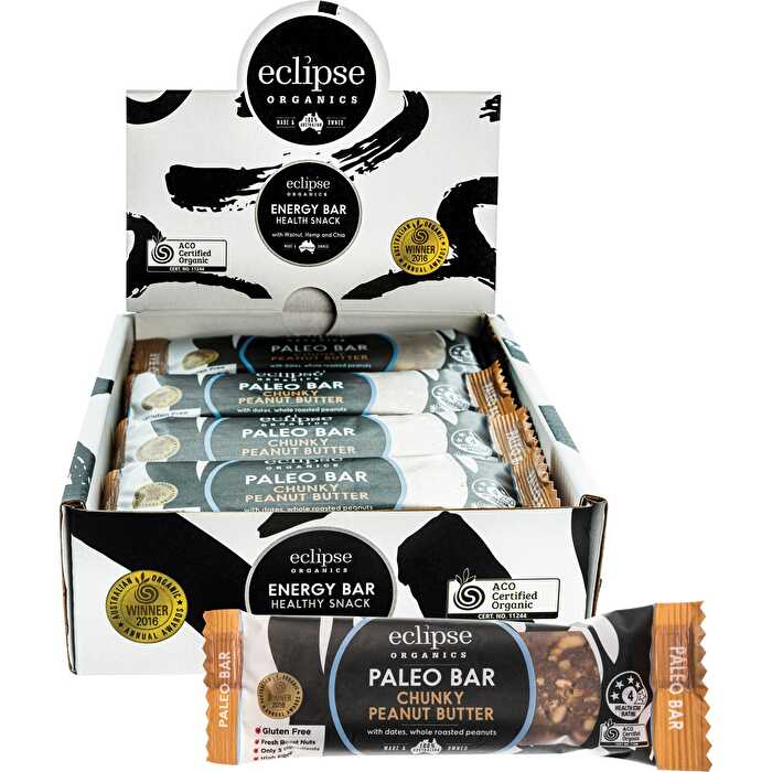 Eclipse Organics Raw Paleo Bar Chunky Peanut Butter 12x45g