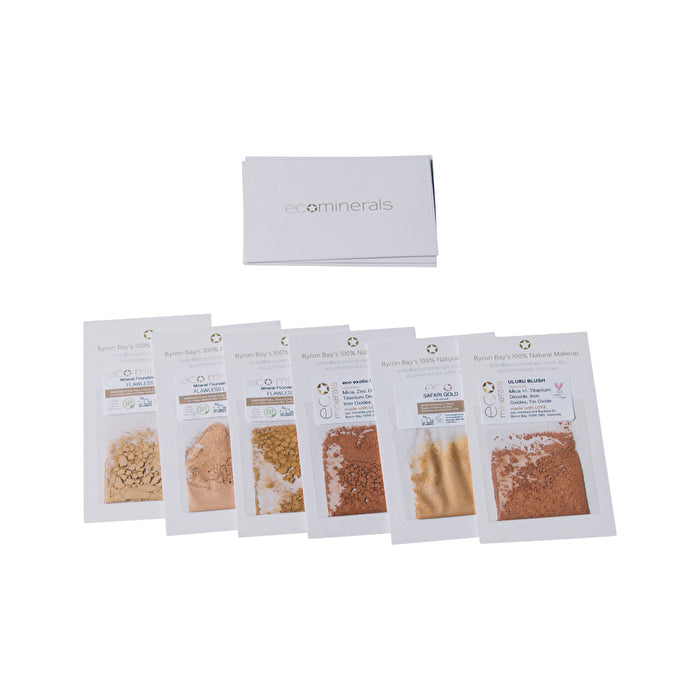 Eco Minerals Mineral Makeup Sample Set Matte Finish Light Fair