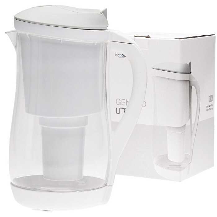 Ecobud Gentoo Plastic Water Filter Jug Grey & White 1500ml