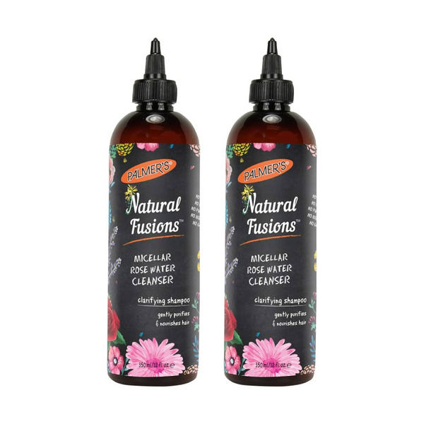 Palmers Natural Fusions Micellar Rose Water Cleanser Clarifying Shampoo - Pack of 2