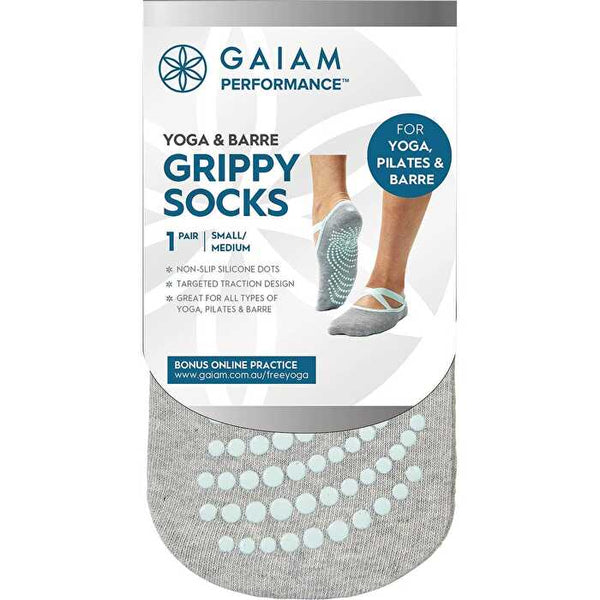 Gaiam Yoga & Barre Grippy Socks Small-Medium 1 Pair