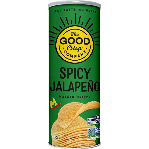 The Good Crisp Company Potato Crisps Spicy Jalapeno 8x160g