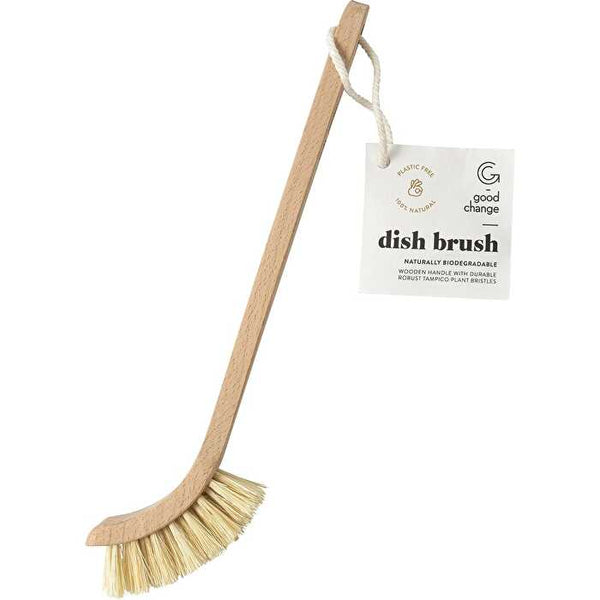 Good Change Store Dish Brush Wooden Handle, Plant Bristles