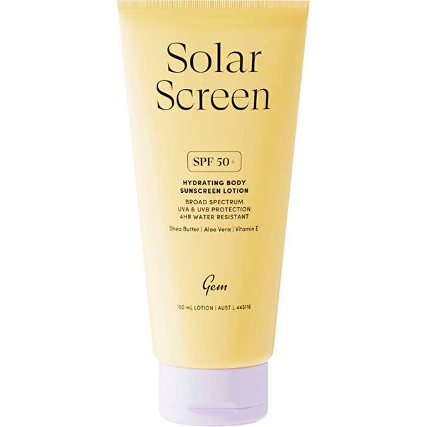 Gem Solar Screen SPF50+ Hydrating Body Sunscreen Lotion 150ml
