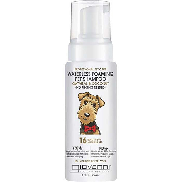 Giovanni Waterless Foaming Pet Shampoo Professional Pet Care 236ml