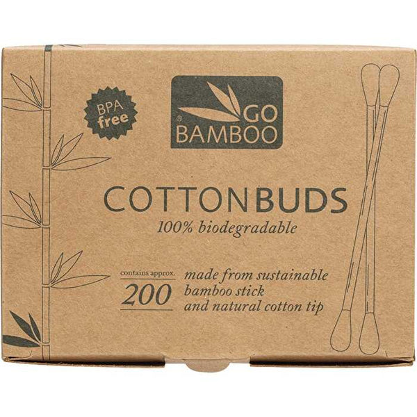 Go Bamboo Cotton Buds 100% Biodegradable 200pk