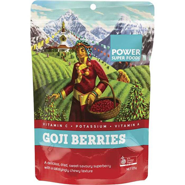 Power Super Foods Goji Berries Certified Organic 125g