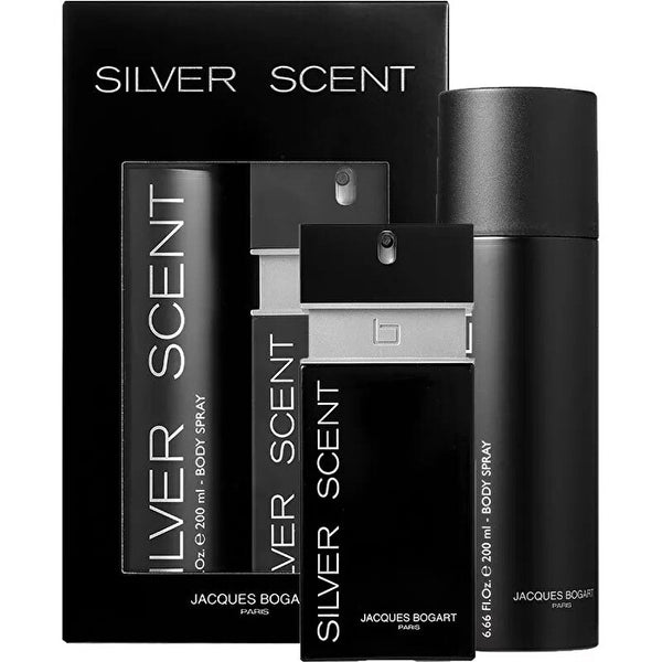 Jacques Bogart Silver Scent 2pc Set - Eau De Toilette & Body Spray 100ml 200ml