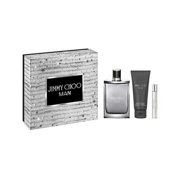 Jimmy Choo Man Set - Eau De Toilette & Aftershave Balm & Travel Mini 7.5ml 100ml