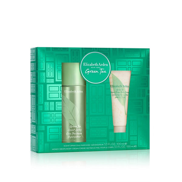 Elizabeth Arden Green Tea 2pc Set - Scent Spray & Honey Drops Body Cream 100ml