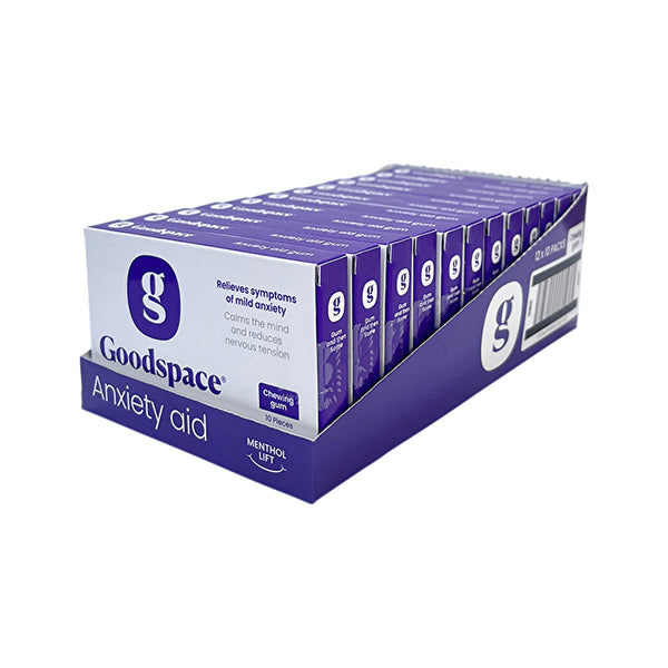 Goodspace Company Goodspace Anxiety Aid Chewing Gum Menthol X 12 Disp 10pc