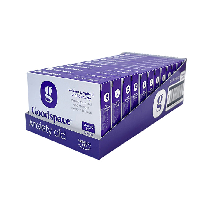 Goodspace Company Goodspace Anxiety Aid Chewing Gum Menthol X 12 Disp 10pc