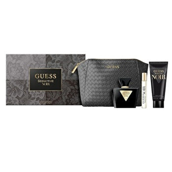 Guess Guess Seductive Noir For Women - 4 Pc Gift Set Eau De Toilette Spray 15ml/0.5oz Eau De Toilette Spray 100ml/3.4oz Body Lotion Pouch 75ml/2.5oz