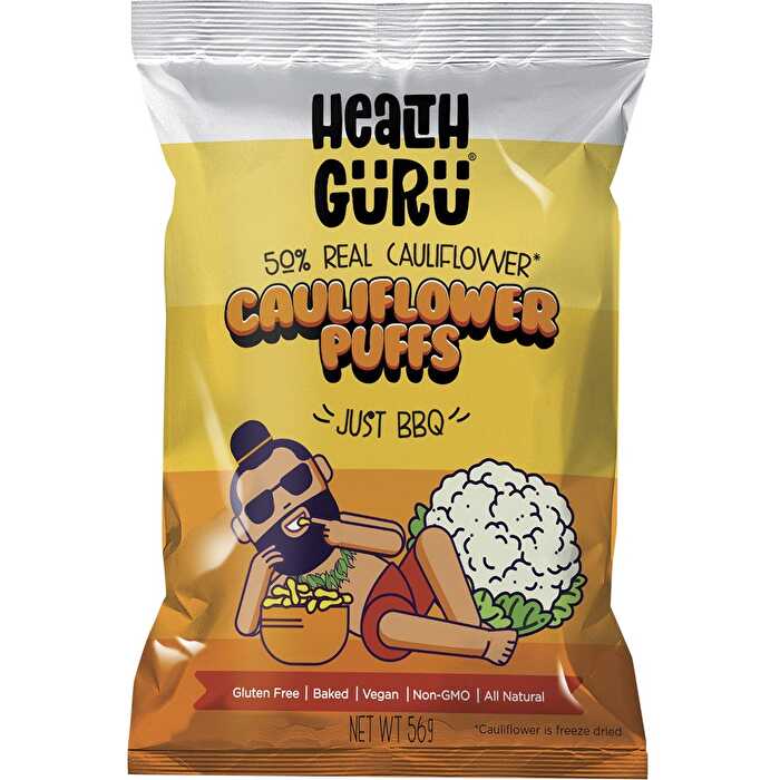 Health Guru Cauliflower Puffs Just BBQ 6x56g