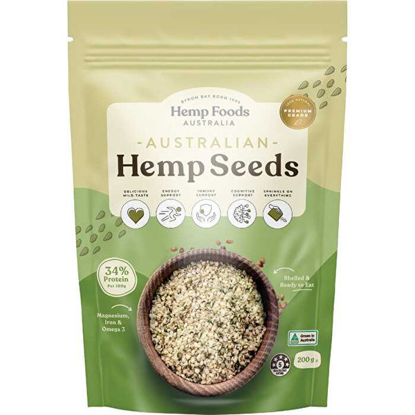 Hemp Foods Australia Australian Hemp Seeds Hulled 8x200g