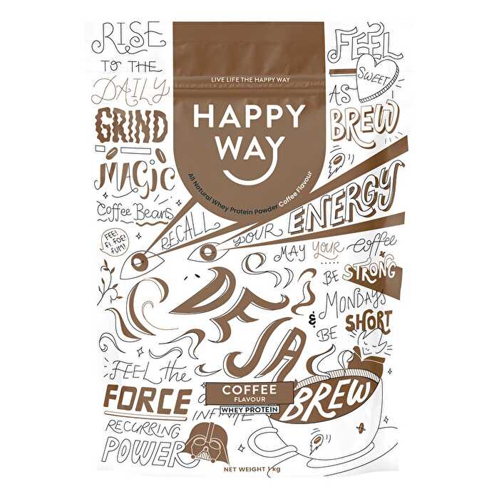 Happy Way Whey Protein Powder Coffee 1kg