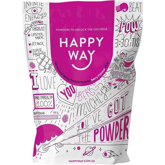 Happy Way Whey Protein Powder Berry 6x60g