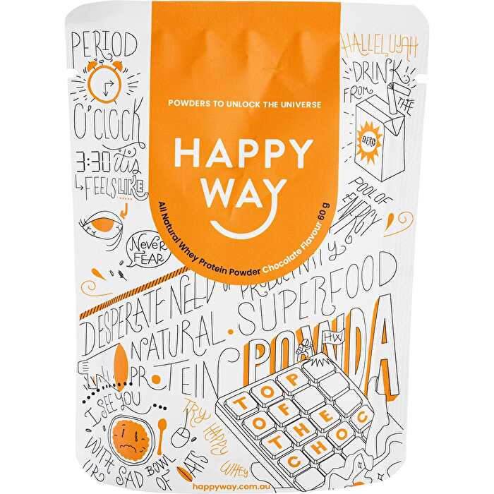 Happy Way Whey Protein Powder Chocolate 6x60g