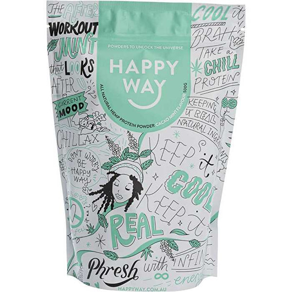 Happy Way Hemp Protein Powder Cacao Mint 500g