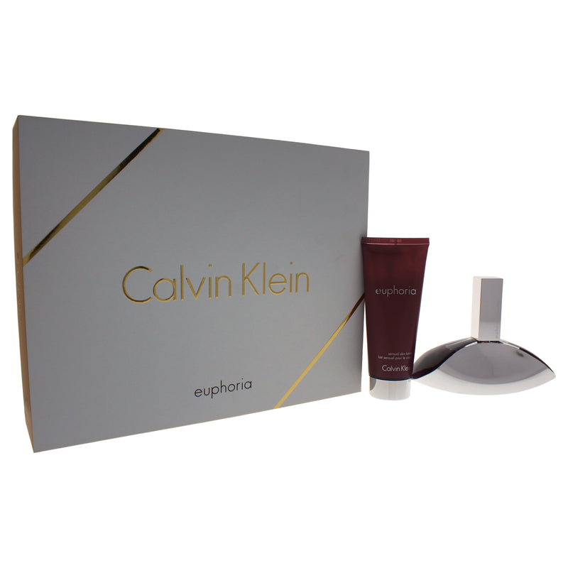 Calvin Klein Euphoria by Calvin Klein for Women - 2 Pc Gift Set 3.4oz EDP Spray, 3.4oz Sensual Skin Lotion