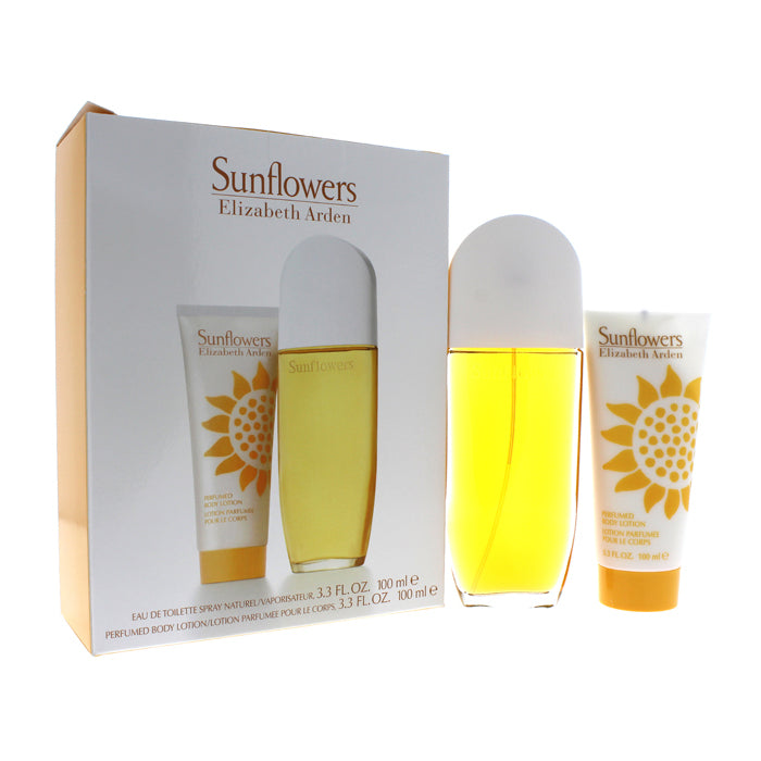 Elizabeth Arden Sunflowers For Women - 2 Pc Gift Set Eau De Toilette Spray Body Lotion 100ml/3.3oz