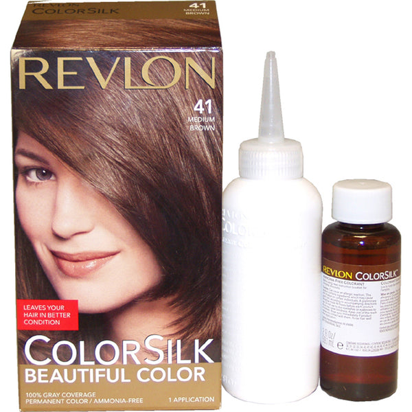 Revlon Colorsilk Beautiful Color - 41 Medium Brown by Revlon for Unisex - 1 Application Hair Color