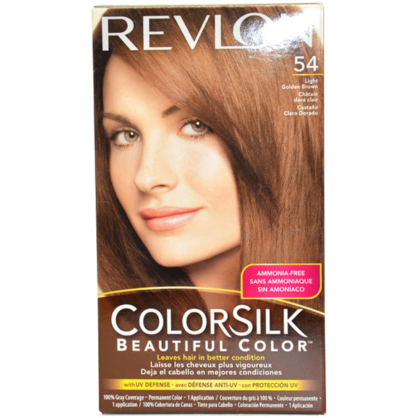 Revlon Colorsilk Beautiful Color - 54 Light Golden Brown by Revlon for Unisex - 1 Application Hair Color