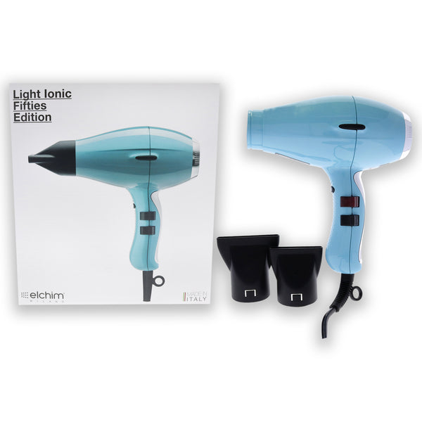 Elchim Light Ionic Fifties Edition Hair Dryer - Light Blue by Elchim for Unisex - 1 Pc Hair Dryer