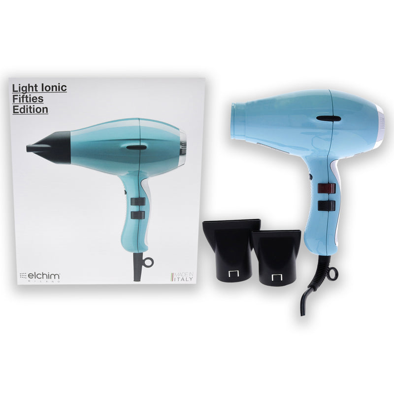 Elchim Light Ionic Fifties Edition Hair Dryer - Light Blue by Elchim for Unisex - 1 Pc Hair Dryer