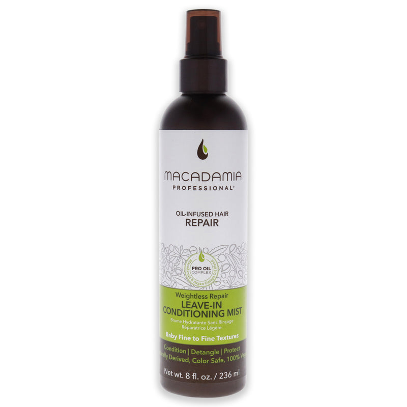 Macadamia Natural Oil Weightless Repair Leave-In Conditioning Mist by Macadamia Oil for Unisex - 8 oz Mist