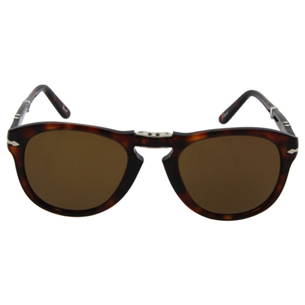 Persol Persol PO0714 24-57 - Havana-Brown Polarized by Persol for Unisex - 52-21-140 mm Sunglasses